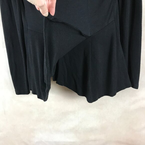 PREMISE Black Open Front Cascade Cardigan Size XS - Picture 4 of 7